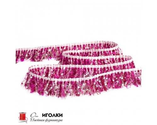Тесьма Шанель шир.4 см (40 мм) арт.А9-30 цв.ярко-розовый уп.13,5 м